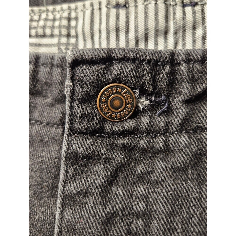 Lee Vintage 90s High Waisted Black Denim Shorts - Picture 7 of 10